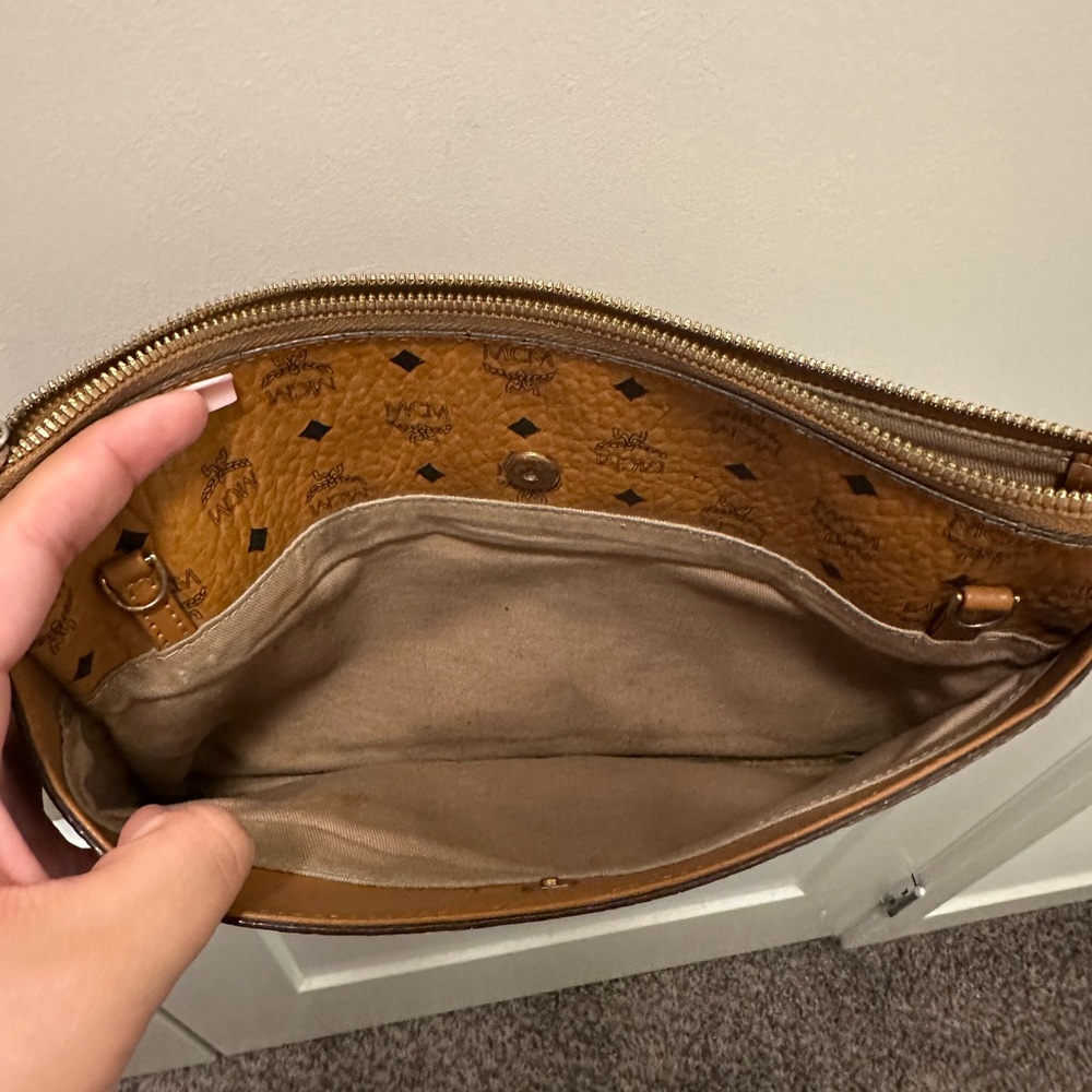 Mcm Tan Monogram Pouch (Missing Strap) - image 3